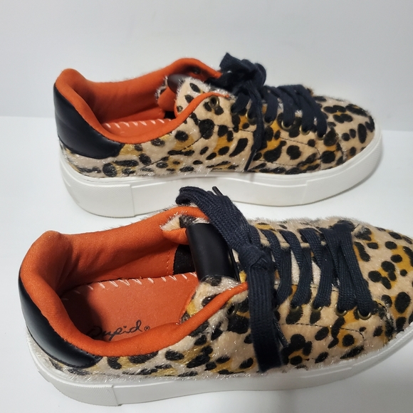 Qupid Leopard Maxmino Platform Sneakers Fits Like 6.5 - Picture 9 of 12